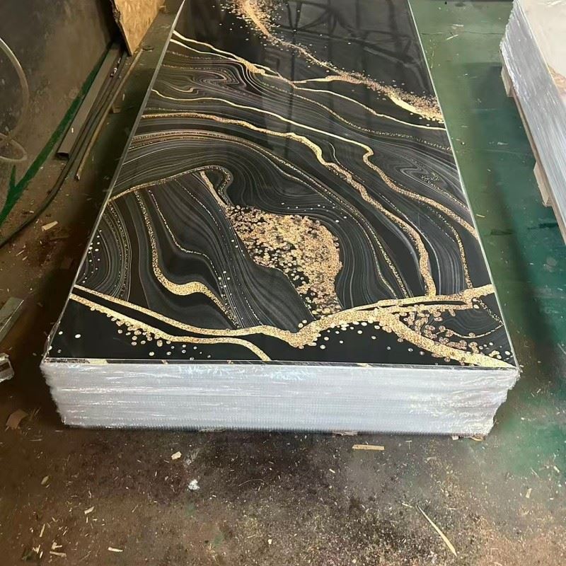 PVC UV Marble Panel High Gloss Waterproof Wall Cladding Interior Decoration factory